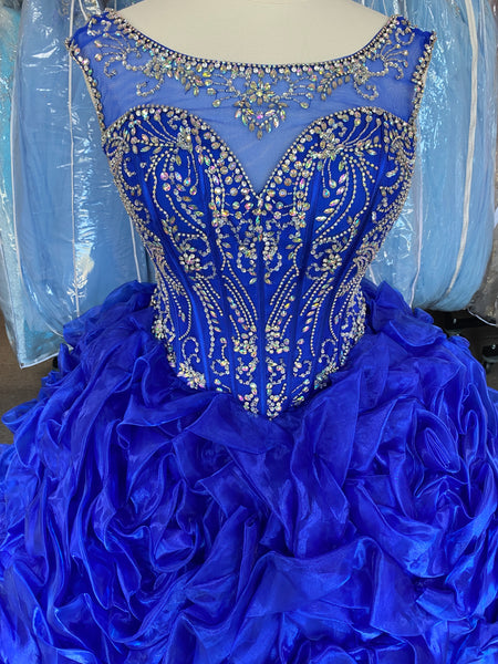 House of Wu Quinceañera Collection 26857/26859 in Royal Blue size 12