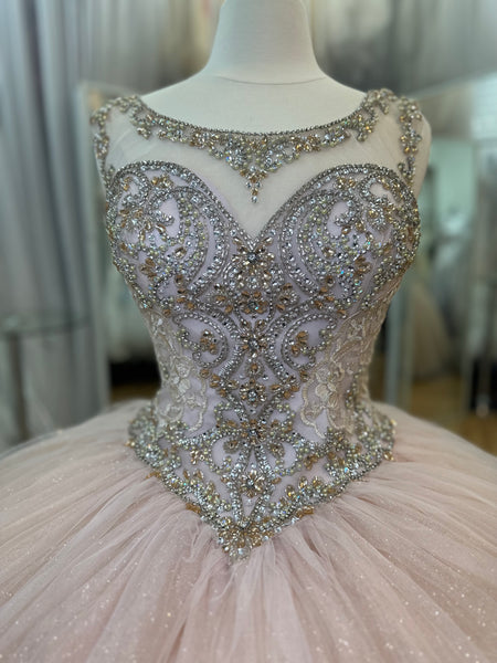 Mary’s Bridal MQ1049 in Blush/ gold size 10