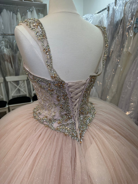 Mary’s Bridal MQ1049 in Blush/ gold size 10