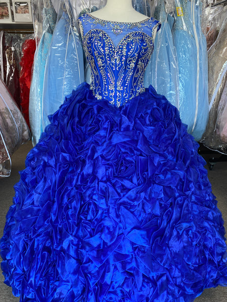 House of Wu Quinceañera Collection 26857/26859 in Royal Blue size 12