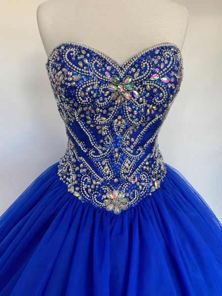 Fiesta Gowns Royal Blue Quinceañera dress in size 8