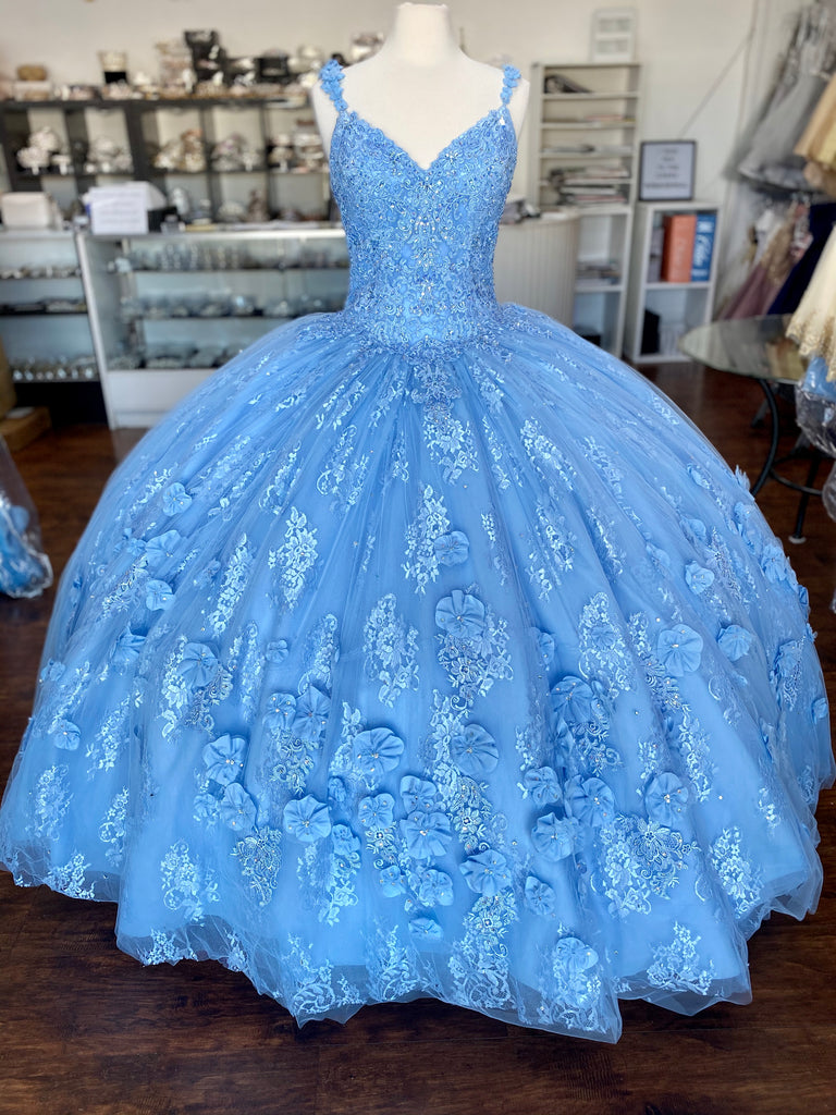 Morilee 89250 size 10 in Bahama Blue.