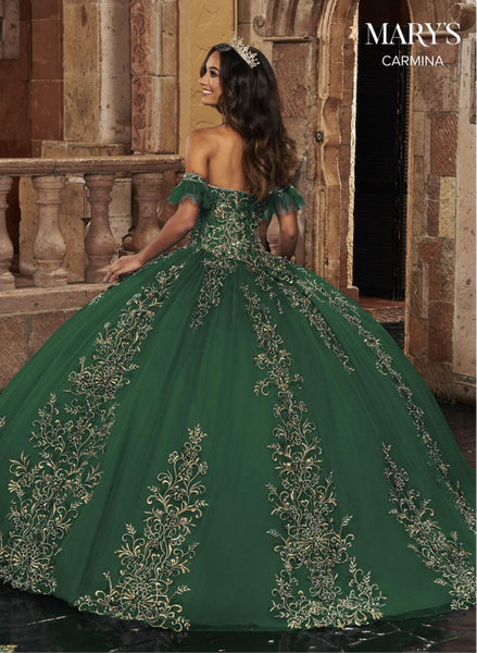 Mary’s Bridal MQ1087 in Emerald Green with Gold size 16