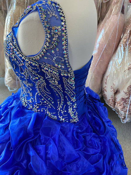 House of Wu Quinceañera Collection 26857/26859 in Royal Blue size 12