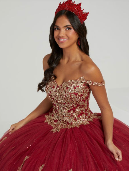 Fiesta Gowns 56483 in Burgundy/gold size 4