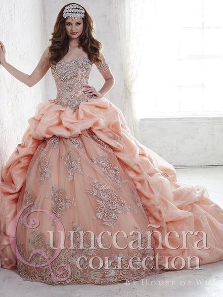 House of Wu Quinceañera Collection 26812 in Melon/multi size 8