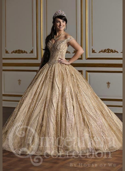 House of Wu Quinceañera style 26937 in Gold size 10