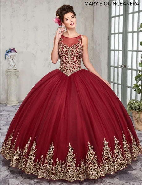 Mary’s Bridal MQ2012 in Burgundy/gold size 10