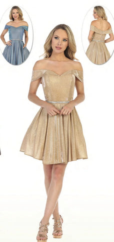 Short dress in Gold style 6228