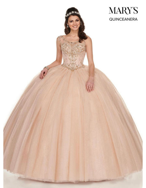 Mary’s Bridal MQ1049 in Blush/ gold size 10