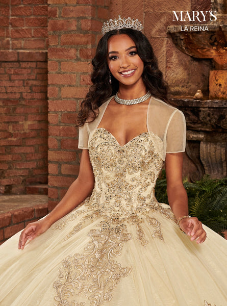 Mary’s Bridal MQ2136 in Champagne with Gold