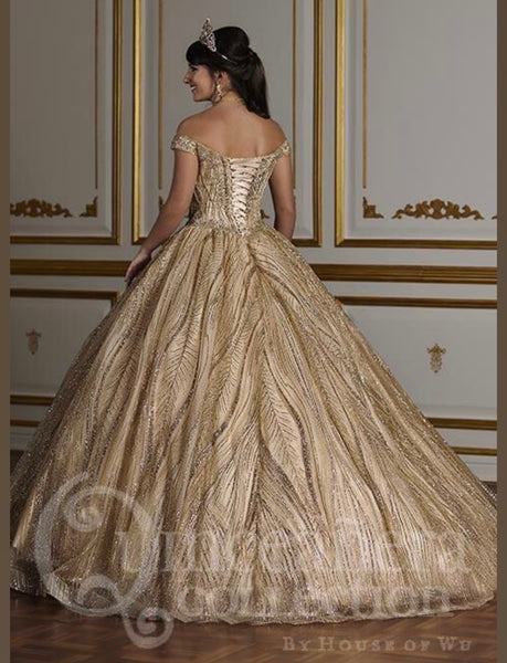 House of Wu Quinceañera style 26937 in Gold size 10