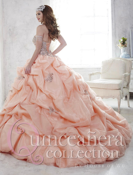 House of Wu Quinceañera Collection 26812 in Melon/multi size 8