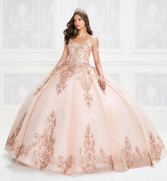 Ariana Vara style PR12008 in Blush and Gold, size 10