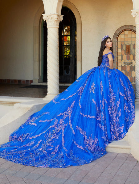House of Wu Quinceañera Collection 26063 in royal blue size 8