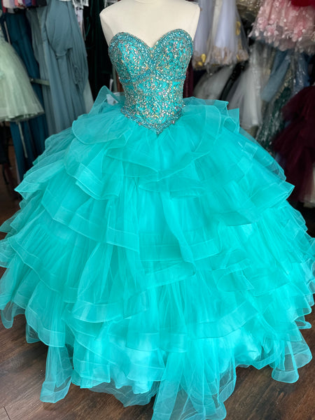 House of Wu 56353 in Aqua size 6